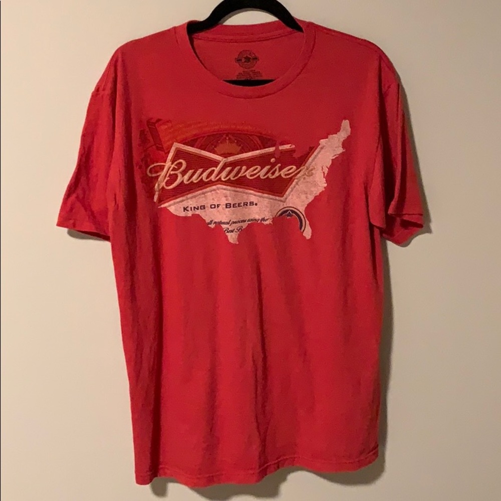BUDWEISER t-shirt in red size medium